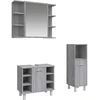 Image de vidaXL Ensemble de meubles de salle de bain 3 pièces Gris Sonoma Bois composite