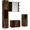 Image de vidaXL Ensemble de meubles de salle de bain 4 pièces chêne fumé bois composite