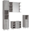Image de vidaXL Ensemble de meubles de salle de bain 4 pièces Gris Sonoma Bois composite