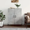 Image de vidaXL Sideboard gris béton 69,5x34x90 cm Bois composite
