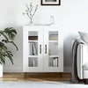 Image de vidaXL Sideboard Blanc 69,5x34x90 cm Bois composite