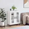 Image de vidaXL Sideboard blanc brillant 69,5x34x90 cm Bois composite