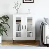 Image de vidaXL Sideboard Blanc 69,5x34x90 cm Bois composite