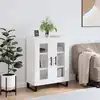Image de vidaXL Sideboard blanc brillant 69,5x34x90 cm Bois composite
