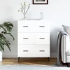 Image de vidaXL Sideboard blanc brillant 69,5x34x90 cm Bois composite