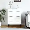 Image de vidaXL Sideboard blanc brillant 69,5x34x90 cm Bois composite