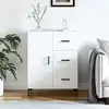 Image de vidaXL Sideboard Blanc 69,5x34x90 cm Bois composite