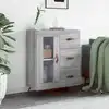 Image de vidaXL Sideboard Gris Sonoma 69,5x34x90 cm Matériau dérivé du bois