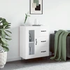 Image de vidaXL Sideboard blanc brillant 69,5x34x90 cm Bois composite