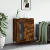 Image de vidaXL Sideboard chêne fumé 69,5x34x90 cm bois composite