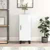 Image de vidaXL Sideboard blanc brillant 34,5x34x90 cm Matériau dérivé du bois
