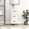 Image de vidaXL Sideboard blanc brillant 34,5x34x90 cm Matériau dérivé du bois