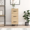 Image de vidaXL Sideboard Chêne Sonoma 34,5x34x90 cm Matériau dérivé du bois