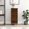 Image de vidaXL Sideboard brun imitation chêne 34,5x34x90 cm Matériau dérivé du bois