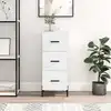 Image de vidaXL Sideboard blanc brillant 34,5x34x90 cm Matériau dérivé du bois