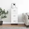 Image de vidaXL Sideboard blanc brillant 34,5x34x90 cm Matériau dérivé du bois
