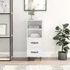 Image de vidaXL Sideboard blanc brillant 34,5x34x90 cm Matériau dérivé du bois