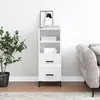 Image de vidaXL Sideboard blanc brillant 34,5x34x90 cm Matériau dérivé du bois