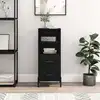Image de vidaXL Sideboard Noir 34,5x34x90 cm Bois composite
