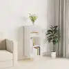 Image de vidaXL Sideboard blanc brillant 34,5x32,5x90 cm Matériau dérivé du bois