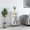 Image de vidaXL Sideboard blanc brillant 34,5x32,5x90 cm Matériau dérivé du bois