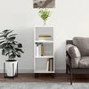 Image de vidaXL Sideboard blanc brillant 34,5x32,5x90 cm Matériau dérivé du bois