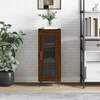 Image de vidaXL Sideboard brun imitation chêne 34,5x34x90 cm Matériau dérivé du bois
