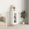 Image de vidaXL Sideboard Blanc 34,5x34x90 cm Bois composite