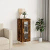 Image de vidaXL Sideboard chêne fumé 34,5x34x90 cm bois composite