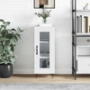 Image de vidaXL Sideboard blanc brillant 34,5x34x90 cm Matériau dérivé du bois