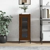 Image de vidaXL Sideboard brun imitation chêne 34,5x34x90 cm Matériau dérivé du bois