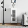 Image de vidaXL Sideboard blanc brillant 34,5x34x90 cm Matériau dérivé du bois