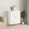 Image de vidaXL Sideboard Blanc 69,5x34x90 cm Bois composite