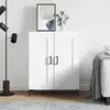 Image de vidaXL Sideboard Blanc 69,5x34x90 cm Bois composite