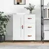 Image de vidaXL Sideboard Blanc 69,5x34x90 cm Bois composite