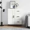 Image de vidaXL Sideboard Blanc 69,5x34x90 cm Bois composite