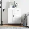Image de vidaXL Sideboard blanc brillant 69,5x34x90 cm Bois composite