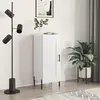 Image de vidaXL Sideboard blanc brillant 34,5x34x90 cm Matériau dérivé du bois