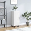 Image de vidaXL Sideboard blanc brillant 34,5x34x90 cm Matériau dérivé du bois
