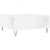 Image de vidaXL Table basse blanche 80x80x36,5 cm Bois composite