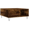 Image de vidaXL Table basse chêne fumé 80x80x36,5 cm Bois composite