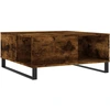 Image de vidaXL Table basse chêne fumé 80x80x36,5 cm Bois composite