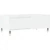 Image de vidaXL Table basse blanche 90x50x36,5 cm Bois composite