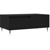 Image de vidaXL Table basse noire 90x50x36,5 cm Bois composite