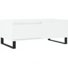 Image de vidaXL Table basse blanche 90x50x36,5 cm Bois composite