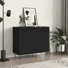 Image de vidaXL Sideboards 2 pcs. noir 40x35x70 cm bois composite
