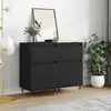 Image de vidaXL Sideboards 2 pcs. noir 40x35x70 cm bois composite