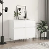 Image de vidaXL Sideboards 2 pcs. Blanc brillant 40x35x70 cm Bois composite