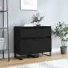 Image de vidaXL Sideboards 2 pcs. noir 40x35x70 cm bois composite