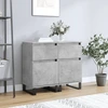 Image de vidaXL Sideboards 2 pcs. Gris béton 40x35x70 cm Bois composite